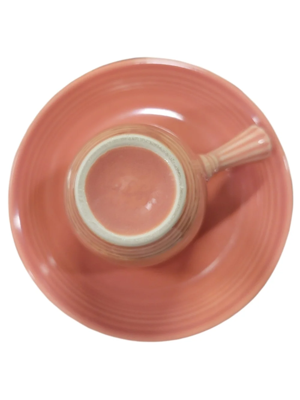 Fiesta® Rose Stick Handle Demitasse Cup & Saucer | Retired Color | EUC